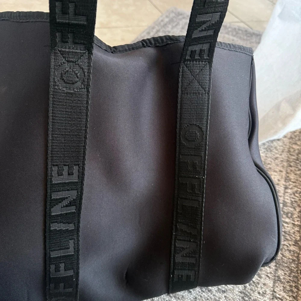 OFFLINE By Aerie Black Neoprene Tote Bag Gym Carry-On Workout Travel
